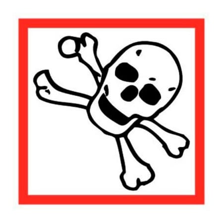 Nmc NMC GHS205AP, Toxic GHS Label, Vinyl, 2" x 2", 5/PACK GHS205AP